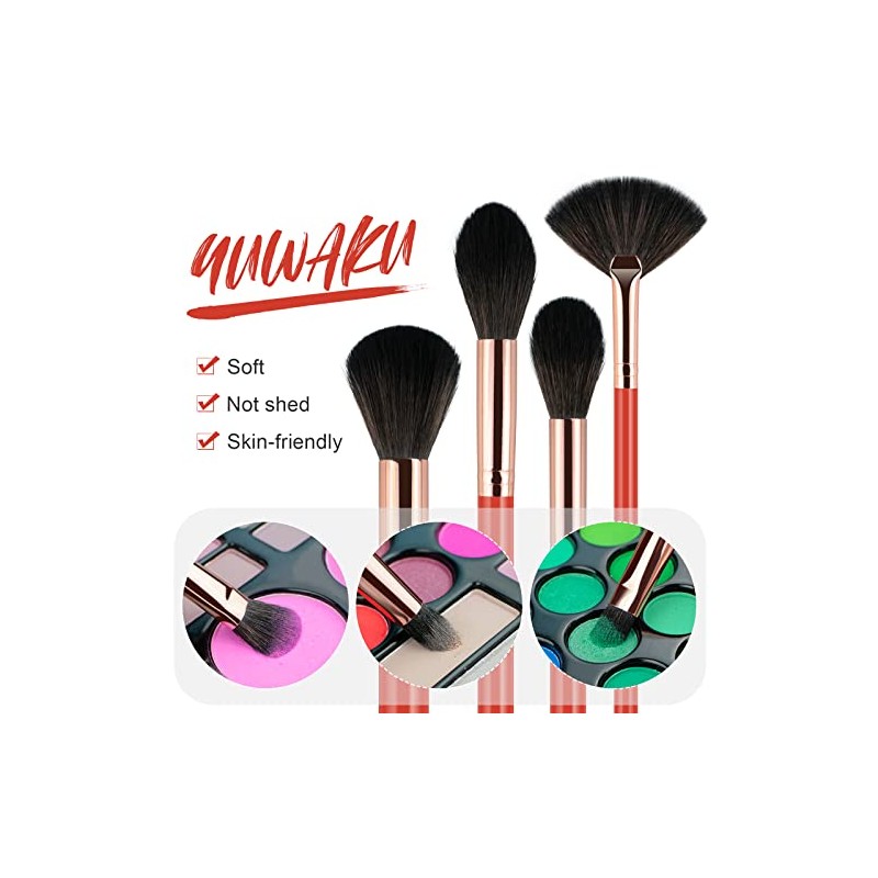 Juego de brochas de maquillaje profesional desde una matriz de