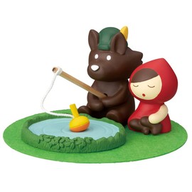 Decole Corporation TG-86653 Otogico Camping Miniature Goods, Little Red Riding Hood Mascot Set, Fishing, Miniature, Interior, Felt Mat Included