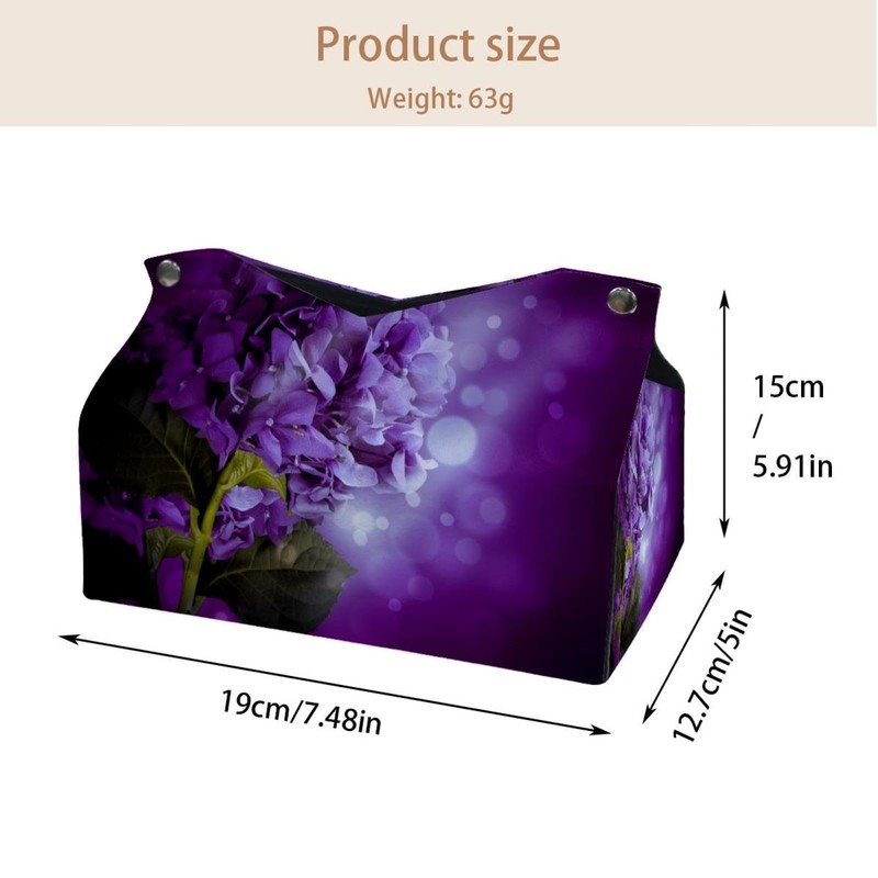 2 Pack Tissue Box Cover Holder, Poppy Flowers Ladybird Rectangle