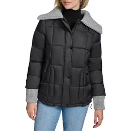 Andrew Marc Women's Outerwear Puffer, Black, Medium