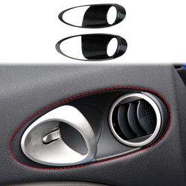 Fewshaw Carbon Fiber Style Inner Door Handle Cover Air Outlet Trim Accessories for for Nissan 370Z for Z/400Z
