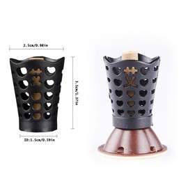 DeaHea 10 Pack Moxa Stick Protective Cover Shield Plastic Sleeve Protector for Moxibustion Sticks Mugwort Rolls Self-Stick Base Traditional AiJiu Moxa Heating Treatment Acupuncture Point Massage