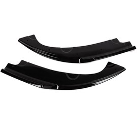 ROADFAR Glossy Black Rear Bumper Lower Side Splitters Apron Valance Fits For 2016-2019 For Honda Civic Sedan PP Rear Bumper Lower Side Lip Canards Diffuser Splitter Apron Valence