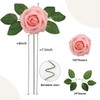 WANTMAZOR Artificial Flowers Pink Roses 100PCS Real Looking Foam Fake