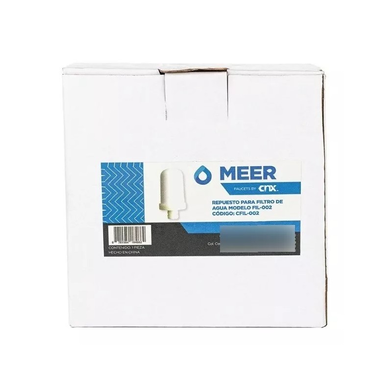 CNX Filtro Cromado De Agua Para Mezcladora (2 Cartuchos Gratis)