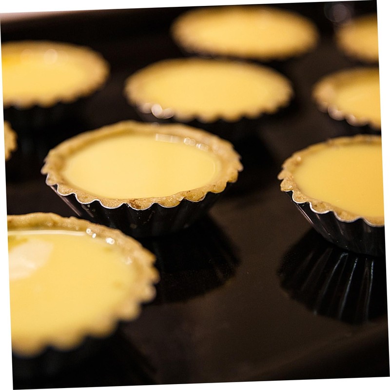 iplusmile 50Pcs Stainless Steel Egg Tart Molds Reusable Brioche Pudding