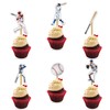 Baseball cupcake topper