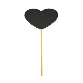 Homeford Heart Chalkboard Stick, Black, 7-3/4-Inch