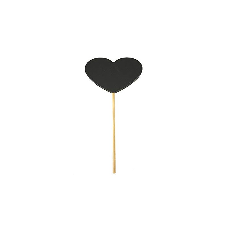 Homeford Heart Chalkboard Stick, Black, 7-3/4-Inch