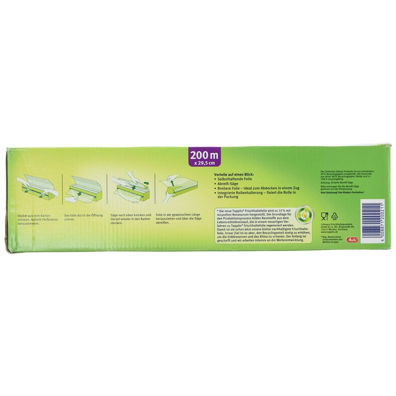 Toppits Cling Film 200 m with Removal Aid