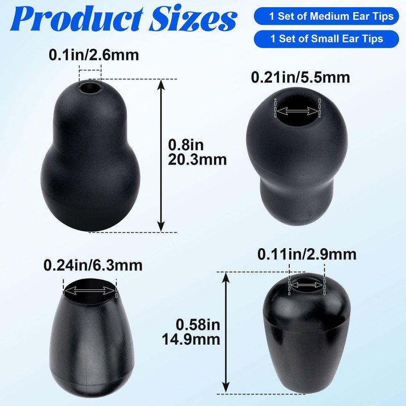 STSTR 8Pcs Silicone Stethoscope Ear Tips Replacement Compatible with Littmann