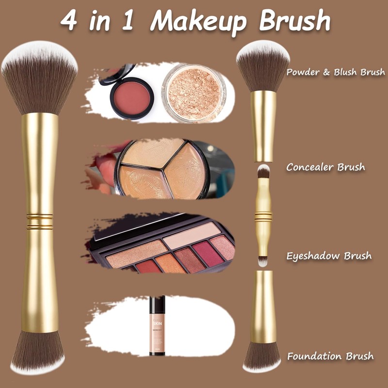 Grehge akeup Brush, Travel Makeup Brush Set, All in One