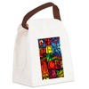 CafePress Peace, Love, Grow Canvas Lunch Bag with Strap Handle