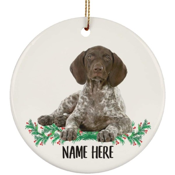 Lovesout Funny Personalized Name German Shorthaired Pointer Lying Christmas Tree
