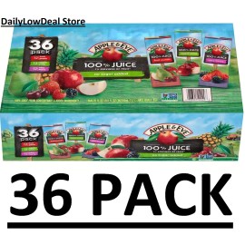 Apple & Eve 36 PACK - Apple & Eve 100% Juice Variety Pack 6.75 fl. oz. - Free Shipping.