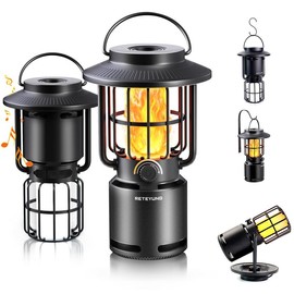 Reteyung Outdoor LED Flame Light , with Upside Down Effect, IP65 Bluetooth Waterproof Speaker for Patio/Party/Camping - Color: One
