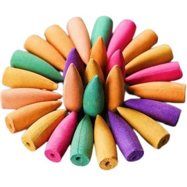 Lusymeo 530 Pcs Large Backflow Incense Cones Scented Waterfall Incense 7 Mixed Natural Scents Fits All Backflow Burners