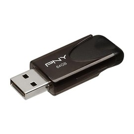 PNY 64GB Attaché 4 USB 2.0 Flash Drive, Black