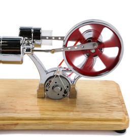 VISLONE Stirling engine motor kits, steam engine model building kits, mini hot air Stirling engine motor model colorful LED generator science kit