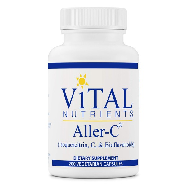 Vital Nutrients Aller-C | Isoquercitrin, Vitamin C, and Bioflavonoids | Respiratory and Sinus Support* | Vegan Supplement | Gluten, Dairy and Soy Free | 200 Capsules