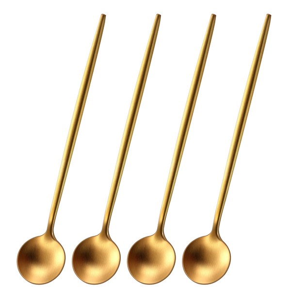 DEHOV - 4 cucharas de café de acero inoxidable 18/10