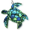 Sea Turtle Suncatcher Decor, Sea Turtles Stained Glass Window Hanging