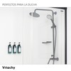 VITACHY. Pack of 3 Blue Plastic Bathroom Soap Dispenser with