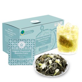 RIANTEA Organic Jasmine Green Tea, Cold & Hot Brew Iced Tea, Original Leafy Teabag, Naturally Unsweetened Low Caffeine Teabag, 2.5 OZ (72g), 36 count