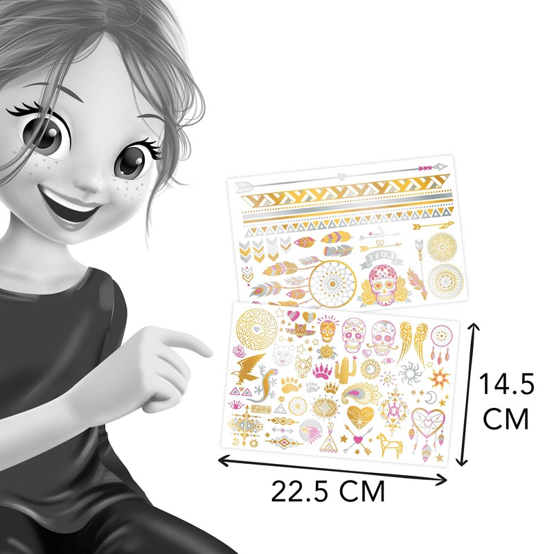 BUKI France TA002 75 Washable Tattoos Metallic