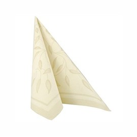 Papstar – 50 Serviettes ROYAL Collection 1/4-fold 40 cm x 40 cm Champagne New Mediterranean Design # 11651