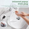 kurkip Universal Sink Plug 40 mm Chrome Drain Plug -
