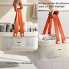 Canasta para Baño de Plástico, 2 piezas con Asa, Portátil,
