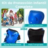 Set 6 Equipo De Protección Para Patinar, Bicicleta Patineta Azul