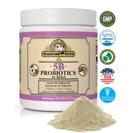 Probiotics for Dogs & Puppies–Extra Strength 9 Species, 5 Billion CFU per Scoop of Dog Probiotics and Digestive Enzymes for Dogs. Support Fiber for Dogs & Dog Allergy Relief– Powder Probiotic for Dogs