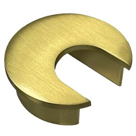 Electriduct 1.57" Metal Desk Grommet 40mm Cable Hole Cover Wire Cord Organizer (Large Opening) | Brushed Brass