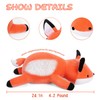 OurHonor 4.2lbs Fox Weighted Stuffed Animals 24in, Weighted Stuffed Animals,