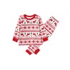 PATPAT Family Christmas Pajamas Matching Sets Reindeer and Snowflake Patterned