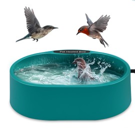 Heated Chicken Waterer, 125OZ Large Capacity Poultry Water Heater for Chicken Coop Hens Turkey Goose Duck Pigeon Poultry Birds Dog Cat Drinker in Winter