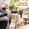 360° Rotating Baby Stroller Cup Holder with Phone Slot, Clamp