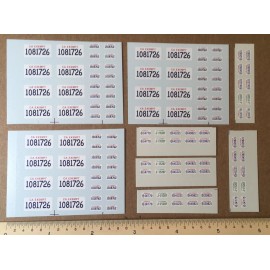 Unbranded 8 SHEETS 1/43 & 1/18 SCALE SILK SCREENED CA POLICE CAR LICENSE PLATE DECALS