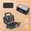 ARLIME 3 in 1 Waffle Maker, 1200W Electric Panini Press