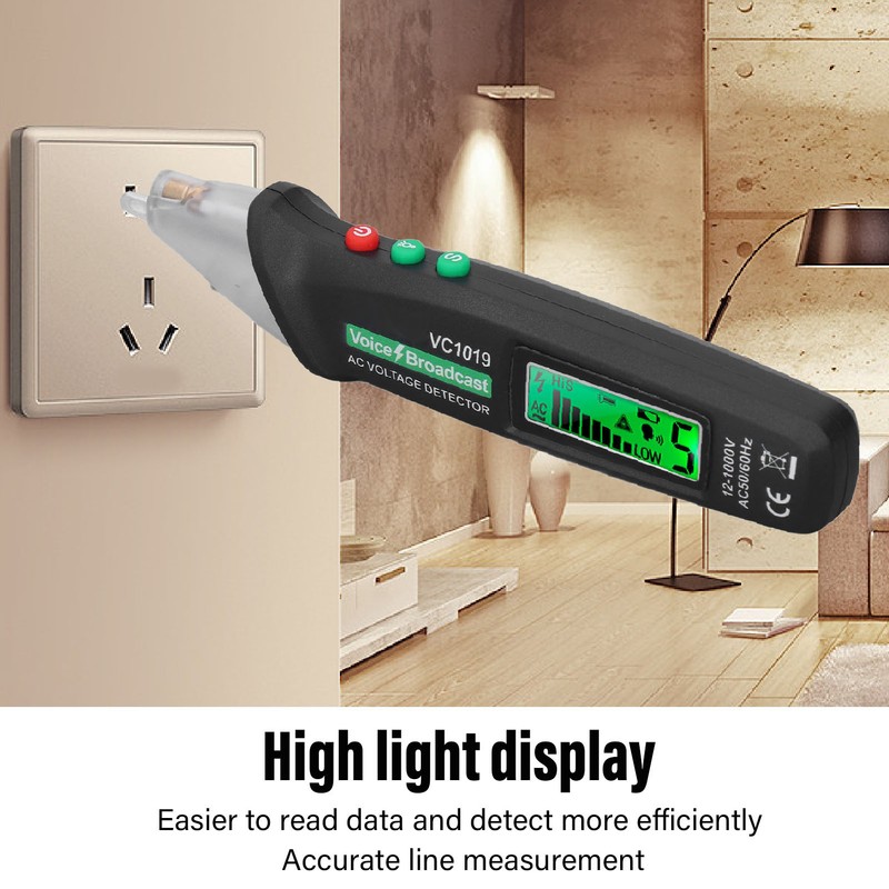Non Contact Voltage Detector Pen AC Electrical Power Cable Tester