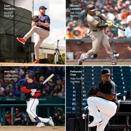 SQAIRZ GFP Baseball Molded Cleat, Men's Baseball Cleats Youth Boys, Mens Softball Cleats, Black, M5/W6.5