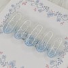 Glittering Snowflake Handmade Nail Tip - Water Drop / 반짝이는