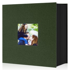 Ywlake Photo Album 4x6 1000 Pockets, Extra Large Capacity Linen Cover Picture Albums Holds 1000 Horizontal and Vertical Photos Green
