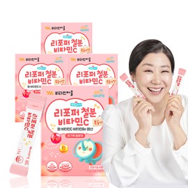 Vitamin Village [4-month supply] Vitamin Village Golden My Baby Lipoper Iron Vitamin C Peach Flavor Whole Family Children’s Pregnancy Iron Supplement 30 sachets, 4 packs / [4개월분] 비타민마을 금쪽같은내새끼 리포퍼 철분 비타민C 복숭아맛 온가족 어린이 임산부 철분제 30포, 4개