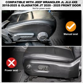CALBEAU Metal Front Door Pocket Storage Box Compatible with Jeep Wrangler JL JLU 4XE 2018-2026 and Gladiator JT 2020-2026, 2 PCS Saggy Net Replacement for Front Doors (Not for Power Seats)
