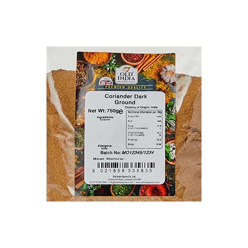 Old India Coriander Dark Ground 750 g
