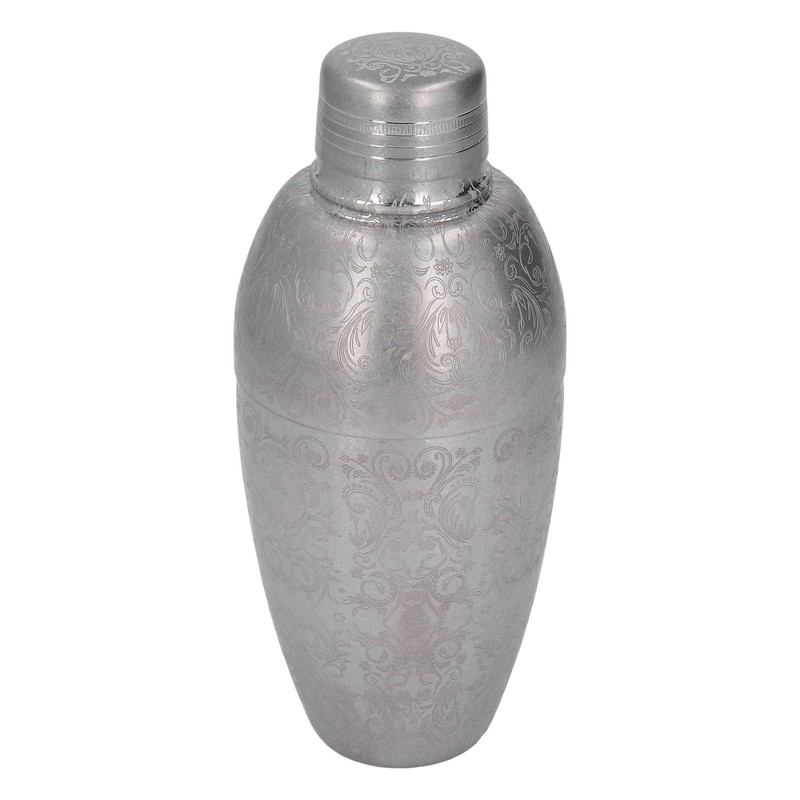 Cocktail Shaker 304 Stainless Steel High Strength Flower Carved Bartending
