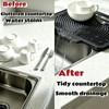 Silicone Dish Drying Mat for Kitchen counter, 15.8"x13" (Black)